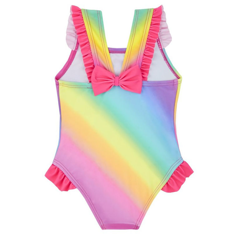 Picture of 09C029-09C029: BABY GIRLS RAINBOW UNICORN SWIMSUIT (3-24 MON